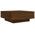 ZNTS Coffee Table Brown Oak 80x80x31 cm Engineered Wood 836587