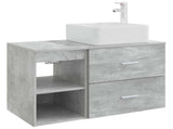 Bathroom Furniture Set 2 pcs Concrete Grey Engineered Wood 3403883