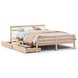 Bed Frame without Mattress 120x190 cm Small Double Solid Wood Pine 3301598