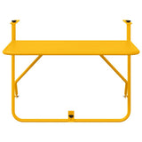 Hanging Balcony Table Folding Yellow 60 x 39 x 65 cm Steel 42008079