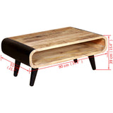 ZNTS Coffee Table Rough Mango Wood 90x55x39 cm 244008