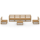 7 Piece Garden Lounge Set Honey Brown Solid Pinewood 3075407