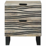 Bedside Cabinet with Drawer White and Black 40 x 33 x 46 cm 4017970