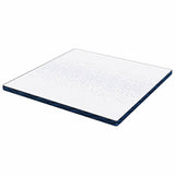 Mattress Topper White 180 x 200 x 8 cm Jaquard Fabric 4106273
