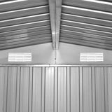 Garden Shed 257x298x178 cm Metal Brown 143343