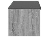 Hall Bench with Cushion with Shelf Grey Sonoma 103 x 38 x 45 cm 891589