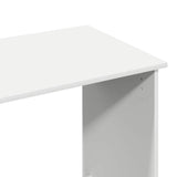 ZNTS Desk White 102x50x75 cm Engineered Wood 860463