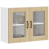 Kitchen Wall Cabinet with Glass Door Kalmar Sonoma Oak Engineered Wood 853610