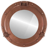 Porthole Mirror Wall Hanging 38 cm Aluminium and Glass 357857