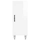 Sideboard High Gloss White 34.5x34x90 cm Engineered Wood 828534