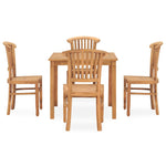 ZNTS 5 Piece Garden Dining Set Solid Teak Wood 3060015