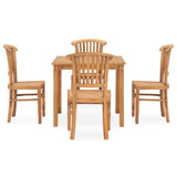 ZNTS 5 Piece Garden Dining Set Solid Teak Wood 3060015