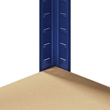 5-Layer Corner Shelf Blue Steel&Engineered Wood 4016945