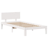 Bed Frame with Drawers without Mattress White 90x200 cm 3301979