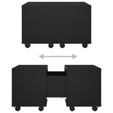 Coffee Table Black Engineered wood Small Extendable 806859