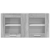 Hanging Cabinet with Door Grey Sonoma and White 80 x 31 x 40 cm 884236