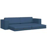 Floor Sofa Bed Navy Blue 245 x 78 x 77 cm Fabric 4106722