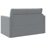 2-Seater Folding Sofa Bed Light Grey 124 x 71 x 78 cm Fabric 42030512