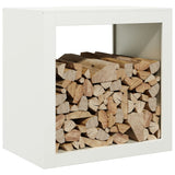 Firewood Rack White 60x40x60 cm Steel 851004