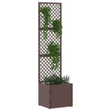 Garden Trellis Planter Brown 35 x 30 x 135 cm Metal 366618