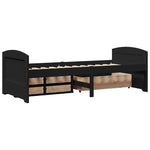 Day Bed with 5 Drawers without Mattress IRUN Black 90x200 cm 3314682