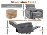 Electric Power Recliner Chair, 300&deg Swivel Rocker, Adjustable Headrest & Foldable Armrests, 330 34867600