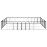 40-Panel Dog Playpen Black 50x100 cm Powder-coated Steel 3115966