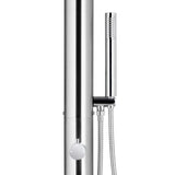 Garden Shower with Grey Base 230 cm Stainless Steel 3070784