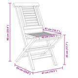 Folding Garden Chair Set of 8 Teak Solid teak wood Medium 3155048