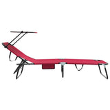 Folding Sun Lounger Folding Red 190 x 57 x 81 cm Oxford 42003130