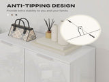 Five-Shelf Shoe Storage Cupboard - White T3398P328261