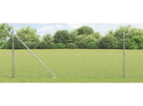 Ground Spike Fence Post 52 pcs Silver Powder-Coated Steel 3350216