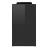 TV Cabinet High Gloss Black 104x30x52 cm Engineered Wood 808357