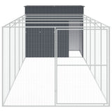 Dog House with Run Anthracite 214x661x181 cm Galvanised Steel 3189121