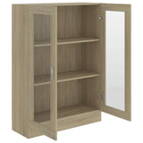 Vitrine Cabinet Sonoma Oak 82.5x30.5x115 cm Engineered Wood 802753