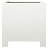 Garden Planters 2 pcs White 30x30x30 cm Steel 851188