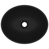 Luxury Basin Oval-shaped Matt Black 40x33 cm Ceramic 146931
