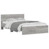 Bed Frame Grey Sonoma Engineered wood and plywood Double 3207509