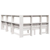 Bookcase Bed without Mattress White 120x190 cm Solid Wood Pine 3324336