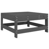 3 Piece Garden Lounge Set Grey Solid Wood Pine 825522