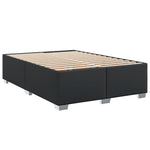 ZNTS Box Spring Bed with Mattress Black 160x200 cm Faux Leather 3286128