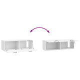Wall-Mounted TV Cabinet High Gloss White 98 x 31 x 30 cm 899409