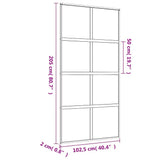 Sliding Door Gold 102,5x205 cm Clear ESG Glass and Aluminium 155186