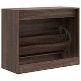 Shoe Cabinet Brown Oak 80x34x63 cm Engineered Wood 839965