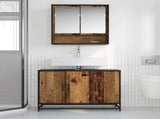 Bathroom Furniture Set with Door 2 pcs Old Wood Engineered Wood 3402387