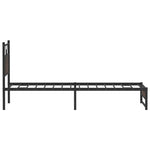 Bed Frame without Mattress Brown Oak 75x190 cm Small Single Engineered Wood 4107006