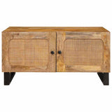Coffee Table Natural 80 x 50 x 40 cm Solid Mango Wood 4018049