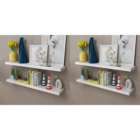 Wall Shelves 4 pcs White 100 cm 275999