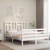 Bed Frame without Mattress White 120x200 cm Solid Wood 3194957