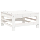 Garden Footstool White Solid Wood Pine 825619